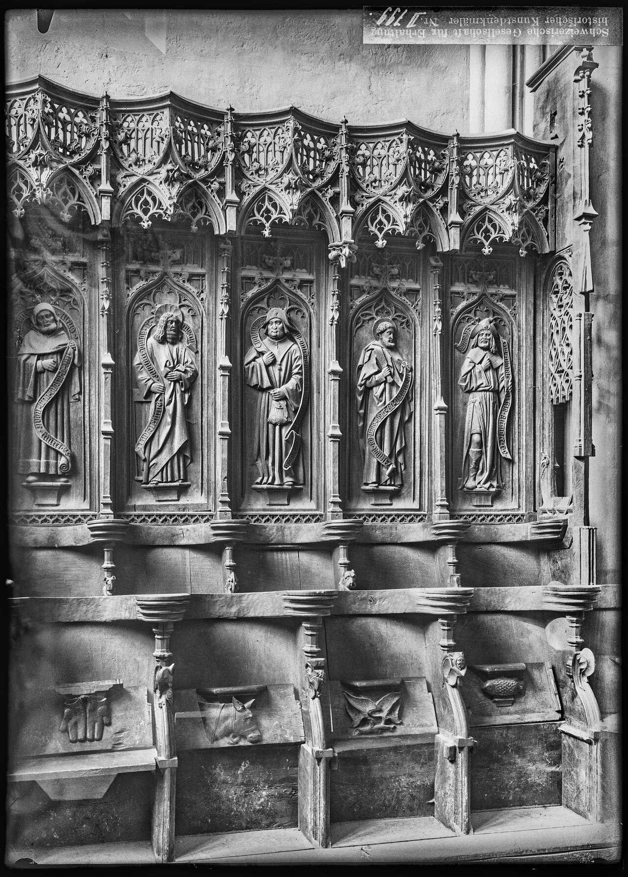 Chœur de Saint-Étienne photographié vers 1899